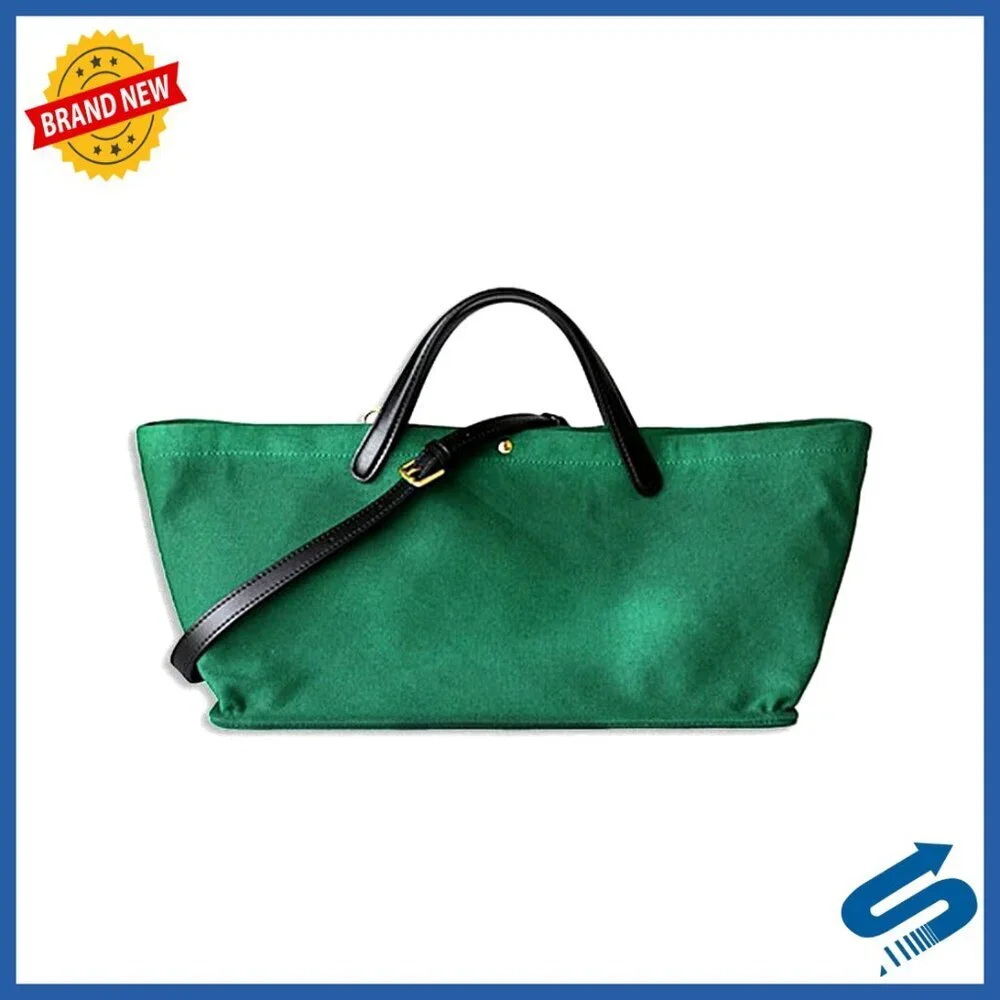 Oversized Canvas Tote Bag with Leather Strap Commuter Travel Handbag Chic